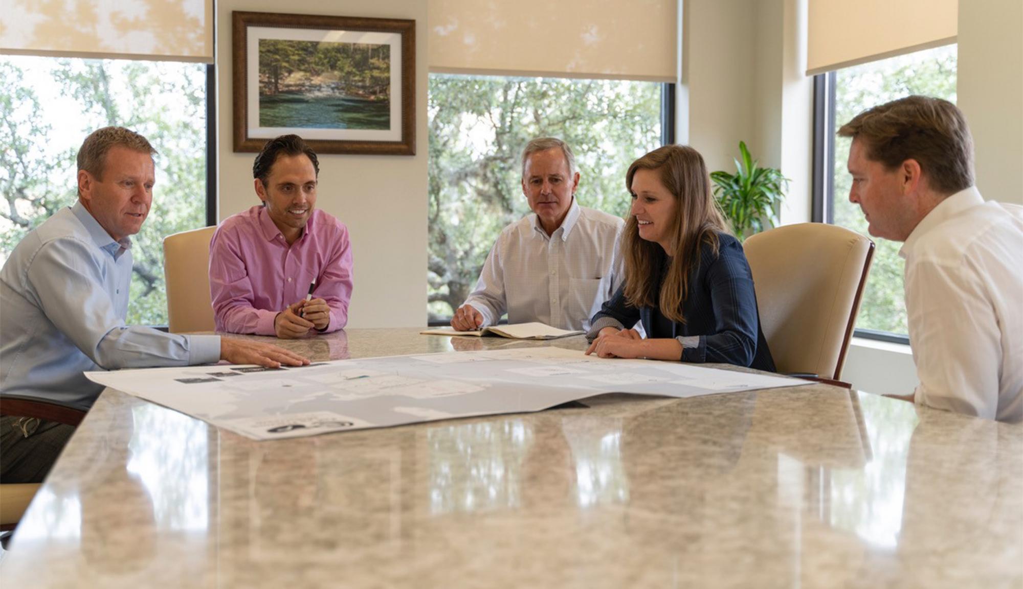 L-R: Dave Kurtz, Zach Kayem, Greg King, Abby Rimel and Sam Pitts.